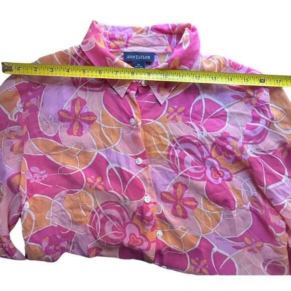 Vintage Silk Blouse – Bold Retro Print, Long Sleeve, Size 12 (Fits M) - Picture 6 of 8